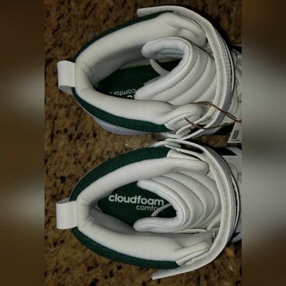 ADIDAS MEN'S POSTMOVE MID WHITE GREEN GUM BASKETBALL SHOES 11.5 NEW IN BOX & TAG - Picture 10 of 15